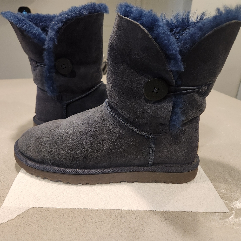 UGG Australia Navy Blue Bailey Button
